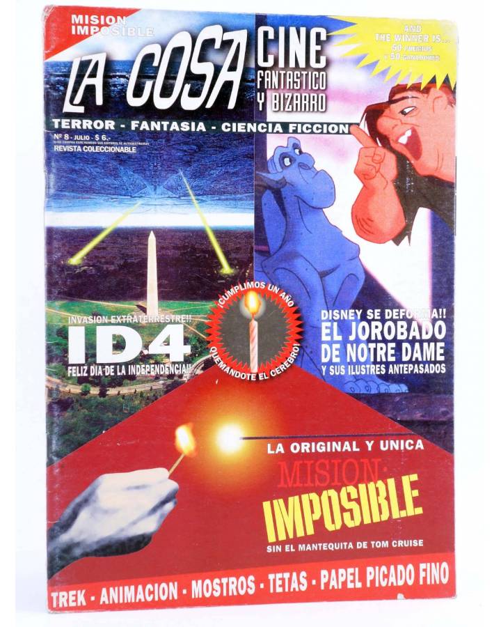 Cubierta de LA COSA CINE FANTÁSTICO Y BIZARRO 8. MISIÓN IMPOSIBLE (Vvaa) Llamoso 1996