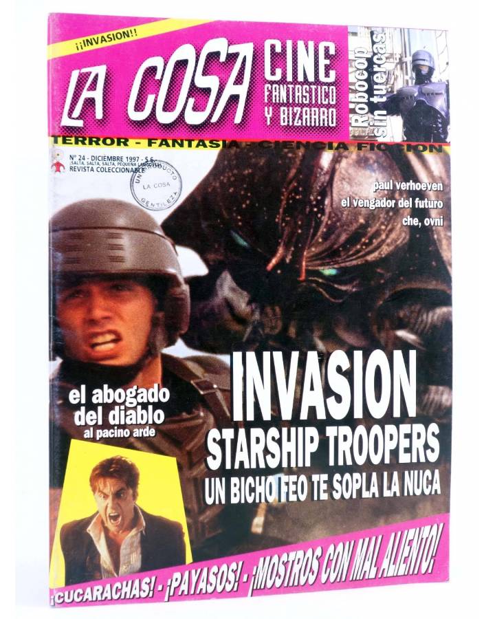 Cubierta de LA COSA CINE FANTÁSTICO Y BIZARRO 24. INVASION: STARSHIP TROOPERS (Vvaa) Llamoso 1997