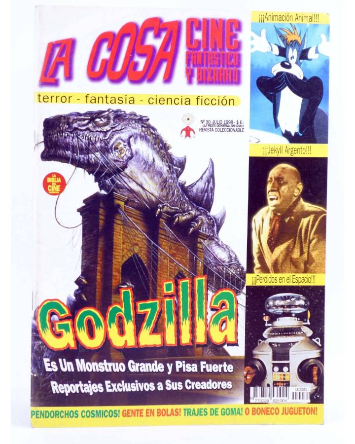 Cubierta de LA COSA CINE FANTÁSTICO Y BIZARRO 30. GODZILLA (Vvaa) Llamoso 1998