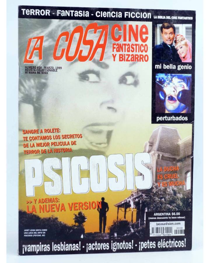 Cubierta de LA COSA CINE FANTÁSTICO Y BIZARRO 38. PSICOSIS (Vvaa) Llamoso 1999