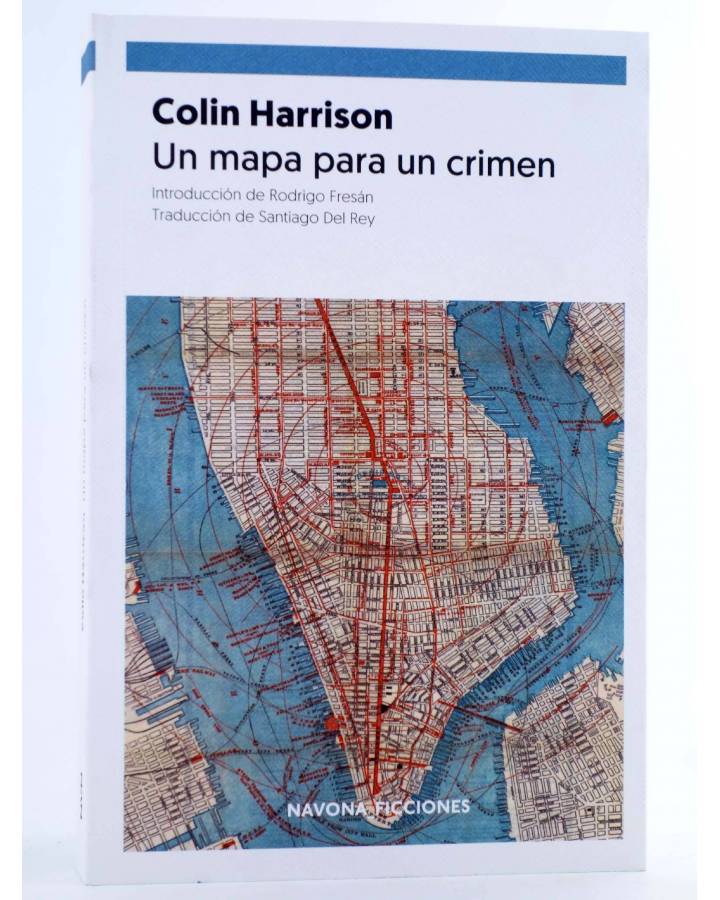 Cubierta de NAVONA FICCIONES. UN MAPA PARA UN CRIMEN (Collin Harrison) Navona 2019