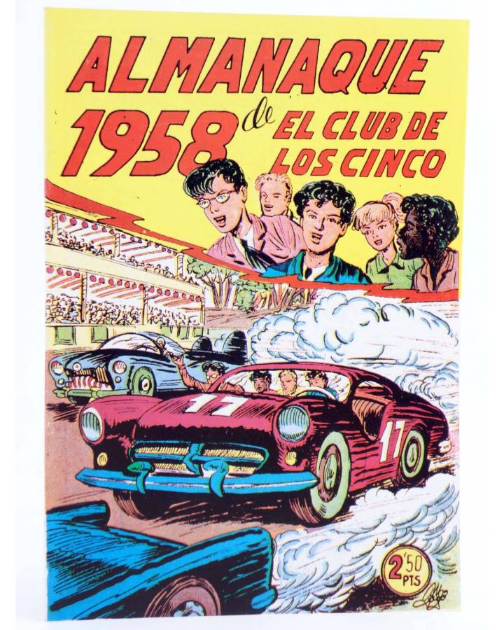 Cubierta de EL CLUB DE LOS CINCO. FACSIMIL ALMANAQUE 1958 (L. Ortiz) Maga Circa 1990