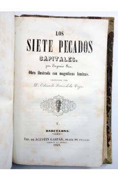 Muestra 5 de LOS SIETE PECADOS CAPITALES TOMOS 1 2 3 4 5 (Eugenio Sue) Sauri Gaspar Berdaguer y Mayol 1847