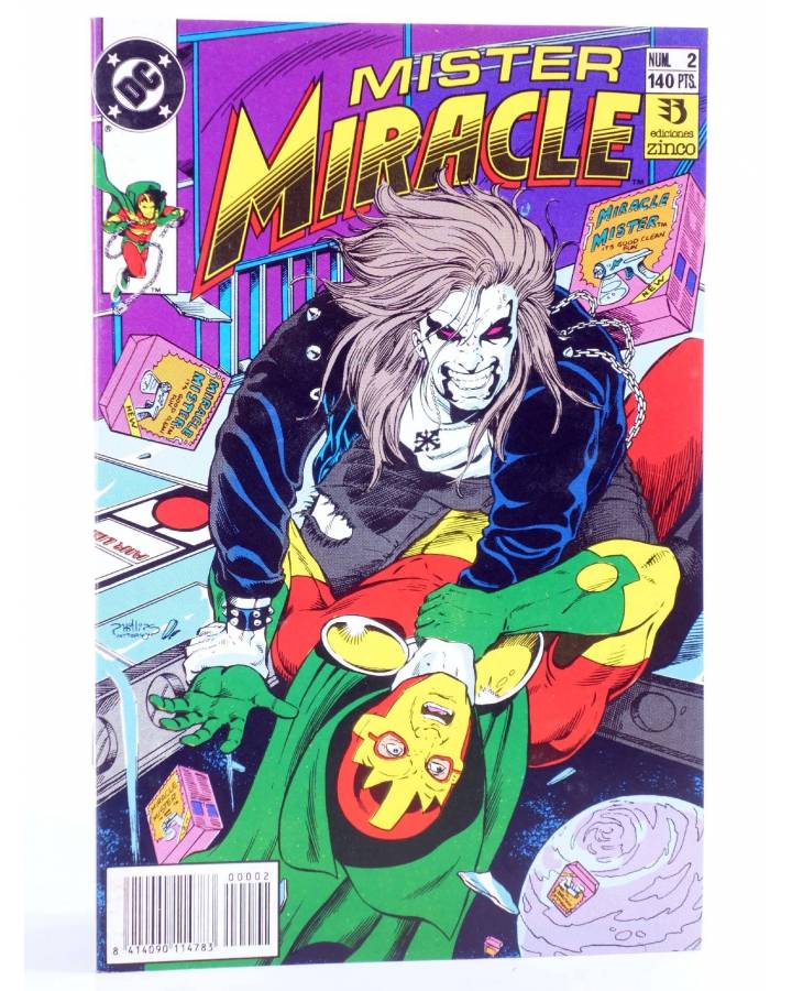 Cubierta de MISTER MIRACLE 2 (Len Wein / Joe Philips) Zinco 1990