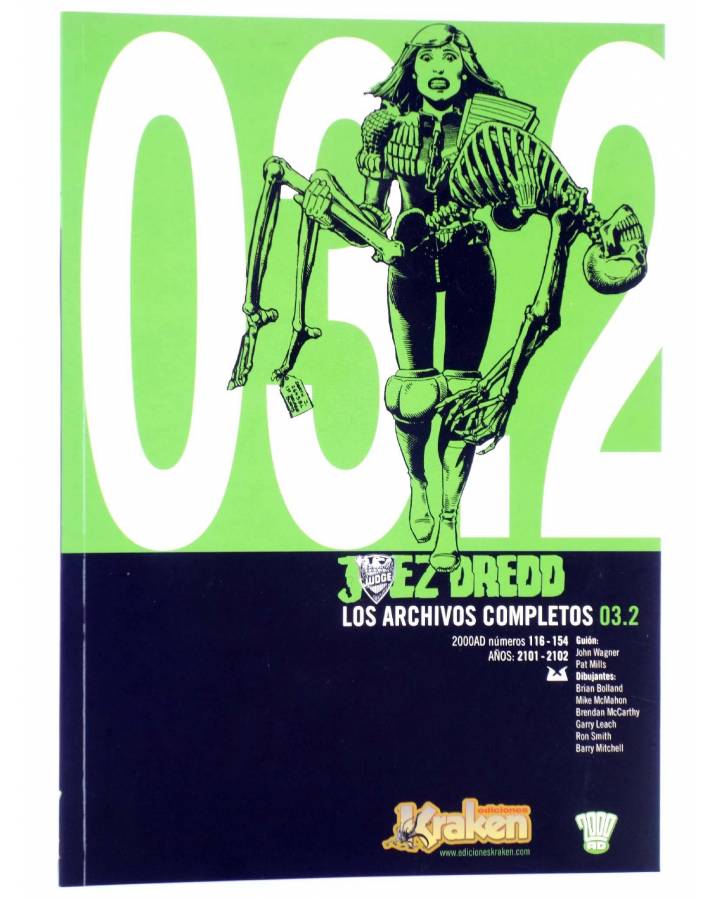 Cubierta de JUEZ DREDD LOS ARCHIVOS COMPLETOS 03.2. 2000 AD 116-154 (Vvaa) Kraken 2010