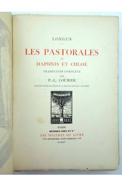 Muestra 2 de LES PASTORALES OU DAPHNIS ET CHLOÉ (Longus) Georges Crès 1914