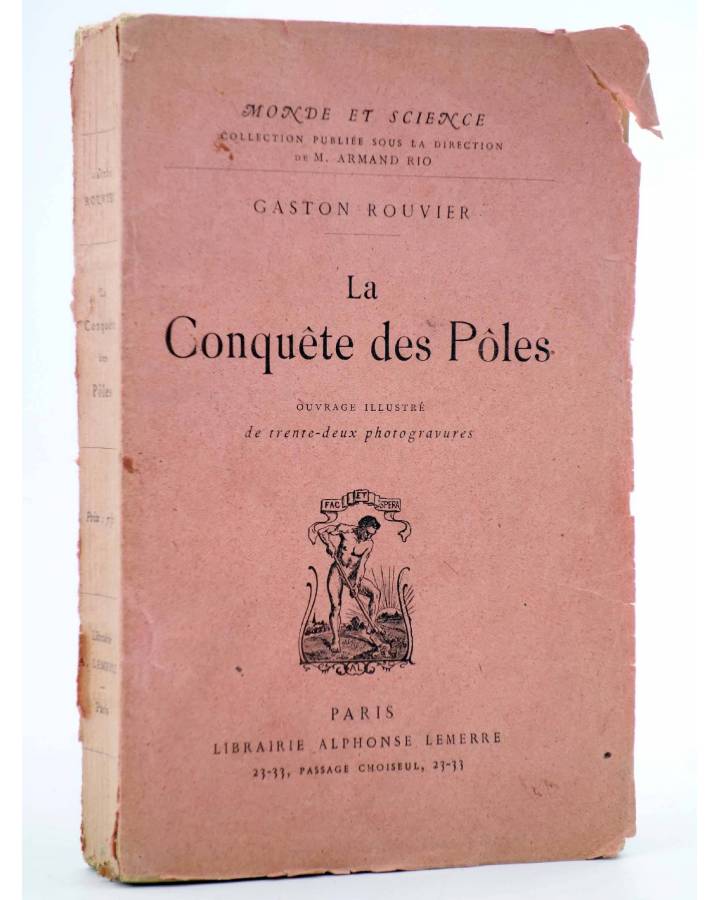 Cubierta de LA CONQUÊTE DES PÔLES (Gaston Rouvier) Alphonse Lemerre 1922