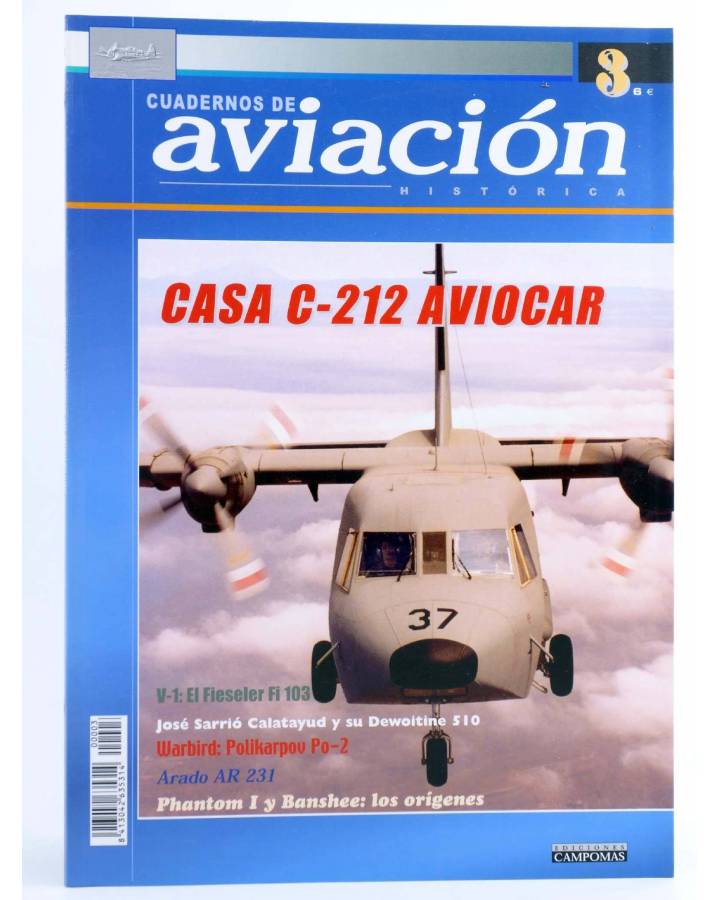 Cubierta de CUADERNOS DE AVIACIÓN HISTÓRICA 3 (Vvaa) Campomás 2003