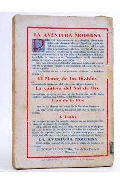 Contracubierta de LA AVENTURA MODERNA 3. S.O.S (J. Luthy) J. Sanxo Circa 1930