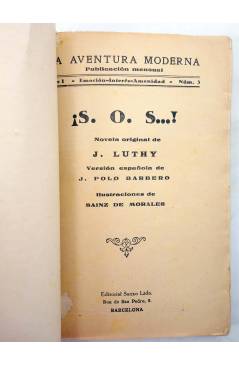 Muestra 1 de LA AVENTURA MODERNA 3. S.O.S (J. Luthy) J. Sanxo Circa 1930