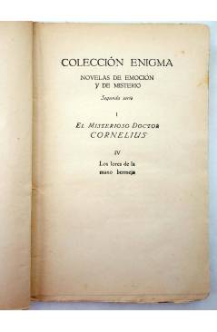 Muestra 1 de COL. ENIGMA. EL MISTERIOSO DOCTOR CORNELIUS IV 4. LOS LORES DE LA MANO BERMEJA (Gustave Le Rouge) Saturnino