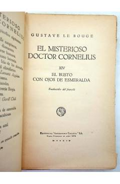 Muestra 2 de COL. ENIGMA. EL MISTERIOSO DOCTOR CORNELIUS XIV 14. EL BUSTO CON OJOS DE ESMERALDA (Gustave Le Rouge) 1922