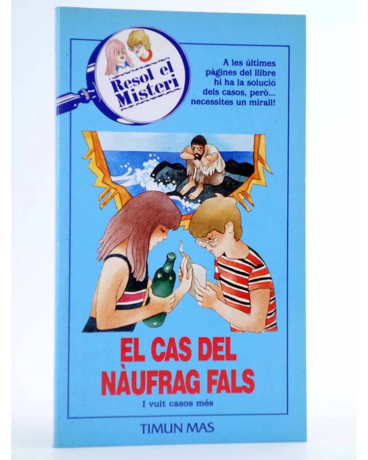 Cubierta de RESOL EL MISTERI 16. EL CAS DEL NÀUFRAG FALS - CAT. Timun Mas 1989. LIBRO JUEGO