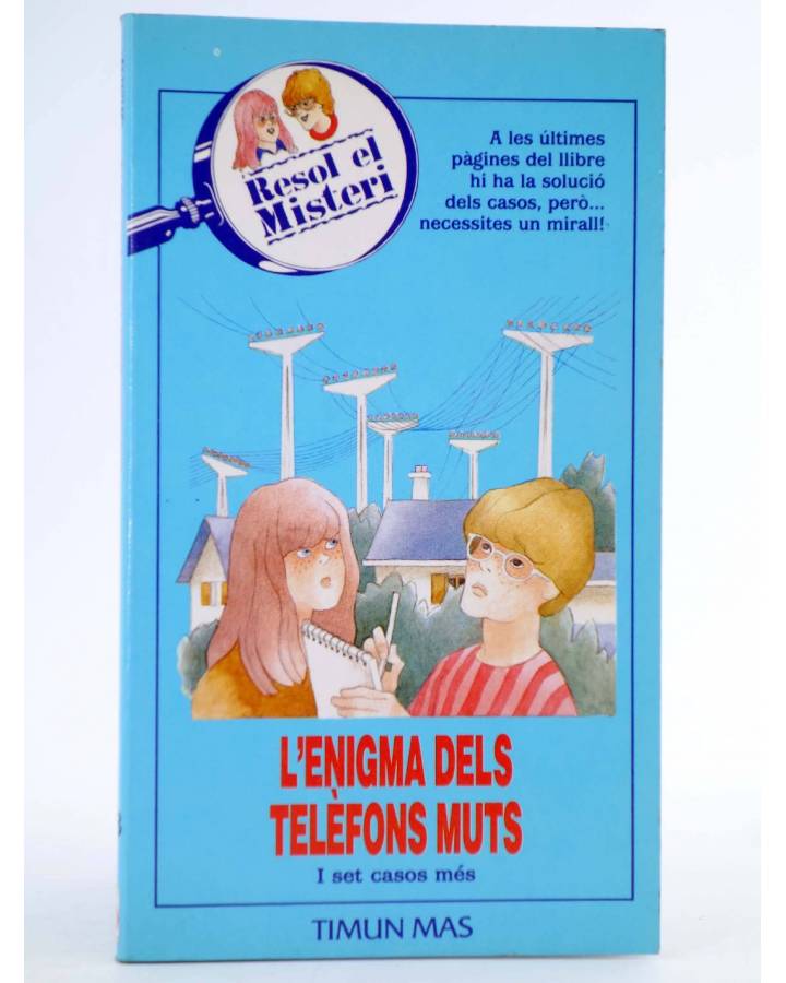 Cubierta de RESOL EL MISTERI 28. L'ENIGMA DELS TELÈFONS MUTS - CAT. Timun Mas 1992. LIBRO JUEGO