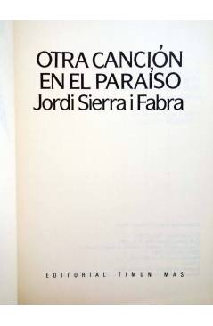 Muestra 1 de SAM NUMIT 5. OTRA CANCIÓN EN EL PARAÍSO (Jordi Sierra I Fabra) Timun Mas 1991