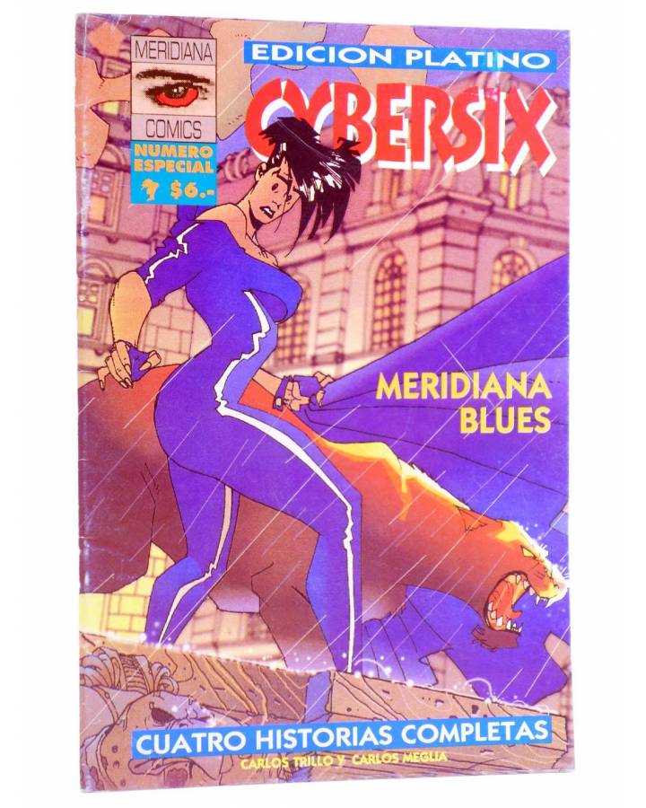 Cubierta de CYBERSIX Nº ESPECIAL. MERIDIANA BLUES. EDICIÓN PLATINO (Carlos Trillo / Carlos Meglia) Meridiana 1995
