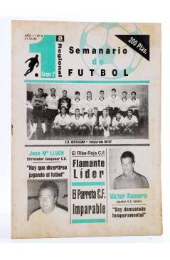 Cubierta de SEMANARIO DE FUTBOL 1ª REGIONAL GRUPO 2º 8 (Vvaa) Burjassot 1996