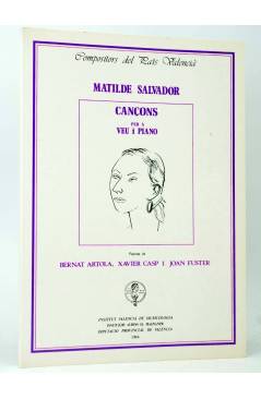 Cubierta de CANÇONS PER A VEU I PIANO (Matilde Salvador) Valencia 1984