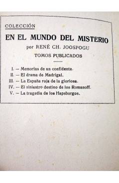 Muestra 2 de MEMORIAS DE UN CONFIDENTE. EL REY SIN TRONO (René Ch. Joospogu) Araluce 1930