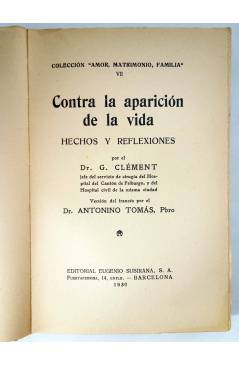 Muestra 1 de CONTRA LA APARICIÓN DE LA VIDA (Dr. G. Clement) Eugenio Subirana 1936