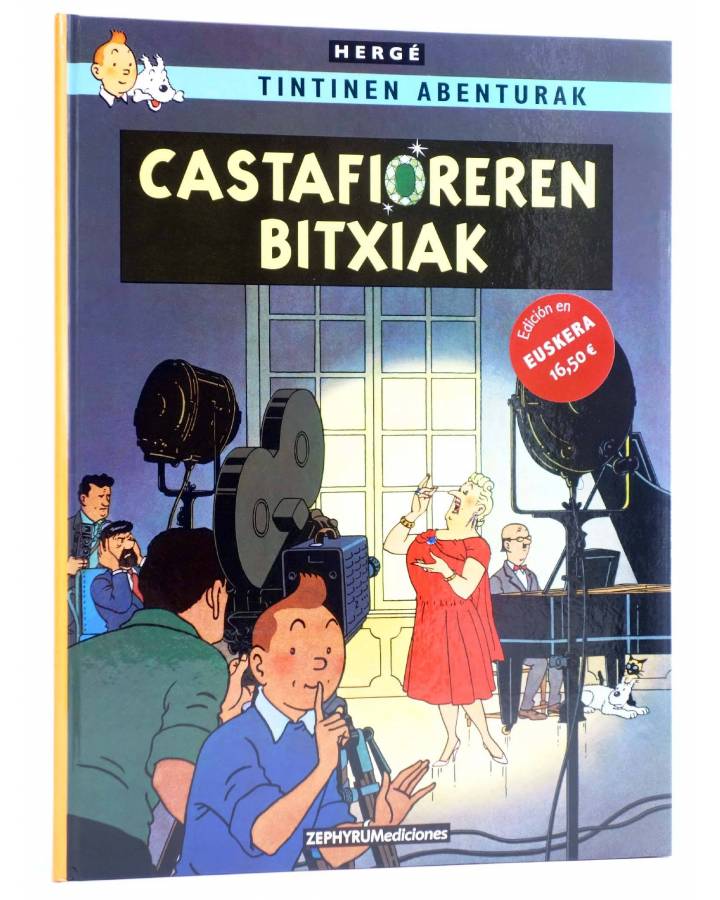 Cubierta de TINTIN TINTINEN ABENTURAK - EUSKERA 1. Castafioreren Bitxiak (Hergé) Zephirum / Trilita 2019