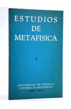 Cubierta de ESTUDIOS DE METAFÍSICA 3. CURSO 1973-73 (Vvaa) Cátedra de Metafísica 1973