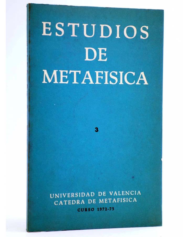 Cubierta de ESTUDIOS DE METAFÍSICA 3. CURSO 1973-73 (Vvaa) Cátedra de Metafísica 1973