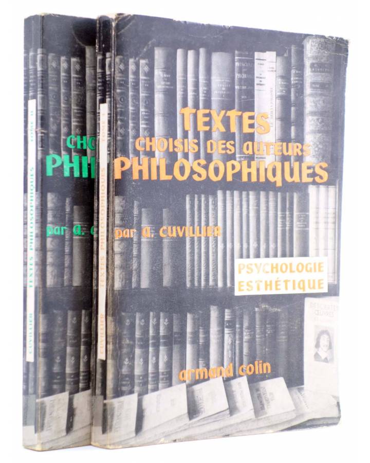 Cubierta de TEXTES CHOISIS DES AUTEURS PHILOSOPHIQUES 2 VOLS (A. Cuvillier) Armand Colin 1962