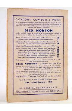 Contracubierta de DICK NORTON EL HÉROE DEL FAR WEST 11. CONTRA EL FUERTE MAYOR. Vecchi Circa 1930