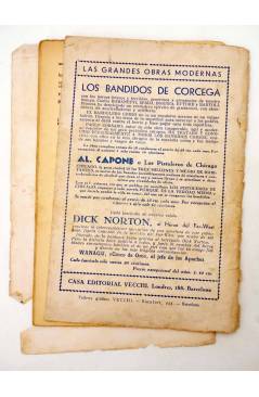 Contracubierta de DICK NORTON EL HÉROE DEL FAR WEST 20. EN LA VÍA DEL FERROCARRIL DEL PACÍFICO. Vecchi Circa 1930