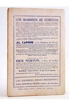 Contracubierta de DICK NORTON EL HÉROE DEL FAR WEST 34. EL CONVENTO DE RÍO HERMOSO. Vecchi Circa 1930