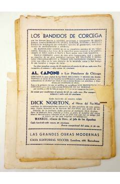 Contracubierta de DICK NORTON EL HÉROE DEL FAR WEST 38. LA CAJA REGIMENTAL EN EL WILDNIS. Vecchi Circa 1930
