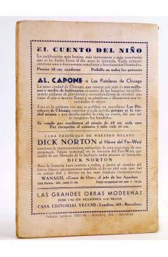 Contracubierta de DICK NORTON EL HÉROE DEL FAR WEST 47. POR LAS GARGANTAS DEL COLORADO. Vecchi Circa 1930