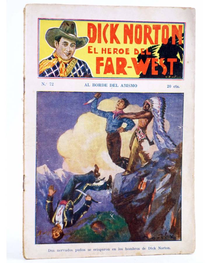 Cubierta de DICK NORTON EL HÉROE DEL FAR WEST 72. AL BORDE DEL ABISMO. Vecchi Circa 1930
