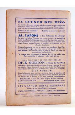 Contracubierta de DICK NORTON EL HÉROE DEL FAR WEST 72. AL BORDE DEL ABISMO. Vecchi Circa 1930