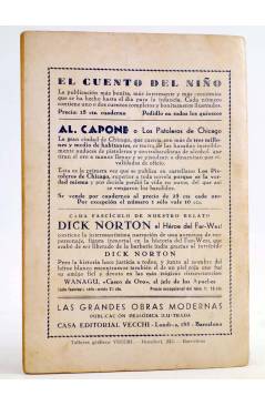Contracubierta de DICK NORTON EL HÉROE DEL FAR WEST 80. EL LAGO DE LOS ESPÍRITUS. Vecchi Circa 1930