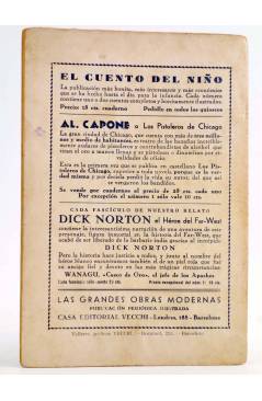 Contracubierta de DICK NORTON EL HÉROE DEL FAR WEST 81. LOS BUSCADORES DE ORO. Vecchi Circa 1930
