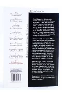 Contracubierta de BIBLIOTECA DE NOVELA GRÁFICA 9. MARCEL CLOUZOT EL CONDENADO (Saccomano / Mandrafina) Doedytores 2011