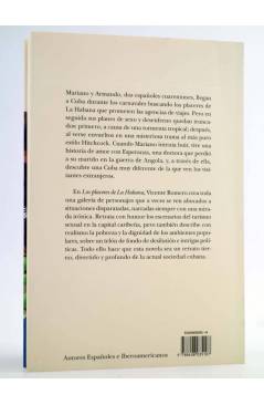 Contracubierta de LOS PLACERES DE LA HABANA (Vicente Romero) Planeta 2000