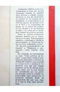 Muestra 2 de CRISIS POLÍTICA DE ESPAÑA (Joaquín Costa) Producciones Editoriales 1980