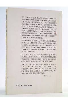Contracubierta de CUANDO DUERMA LA BESTIA (J. L. Marqués Estiguin) Valencia 1977