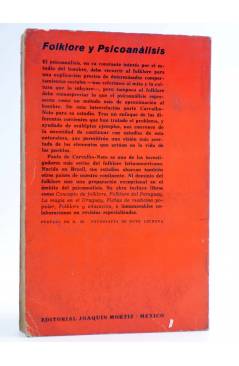Contracubierta de FOLKLORE Y PSICOANÁLISIS (Paulo De Carvalho-Neto) Moritz 1968