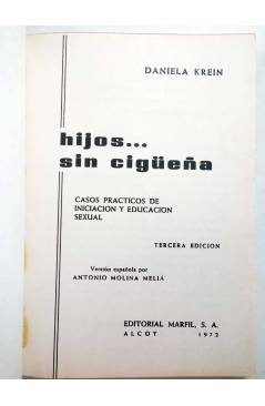 Muestra 2 de HIJOS SIN CIGÜEÑA. CASOS PRÁCTICOS DE INICIACIÓN SEXUAL (Daniela Krein) Marfil 1972