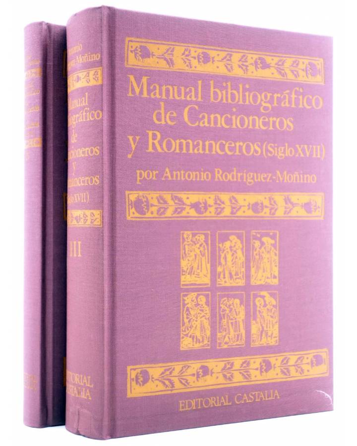 Cubierta de MANUAL BIBLIOGRÁFICO DE CANCIONEROS Y ROMANCEROS SIGLO XVII TOMOS III Y IV (Antonio Rodríguez Moñino) Castal