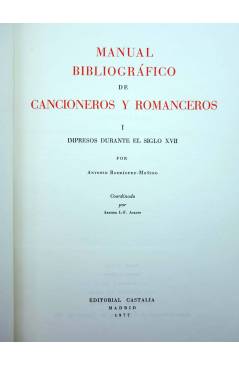 Muestra 2 de MANUAL BIBLIOGRÁFICO DE CANCIONEROS Y ROMANCEROS SIGLO XVII TOMOS III Y IV (Antonio Rodríguez Moñino) Casta