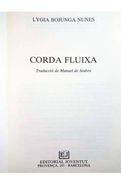 Muestra 2 de CORDA FLUIXA (Lygia Bojunga Nunes) Joventud 1986. CAT.