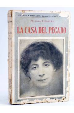 Cubierta de LA NOVELA LITERARIA. LA CASA DEL PECADO (Marcela Tinayre) Prometeo 1919
