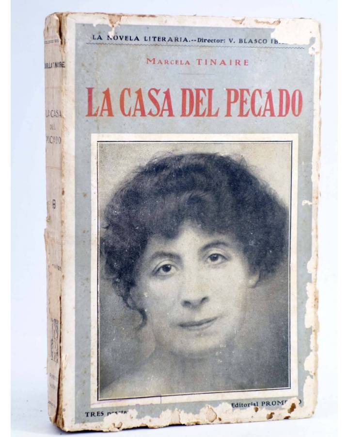 Cubierta de LA NOVELA LITERARIA. LA CASA DEL PECADO (Marcela Tinayre) Prometeo 1919