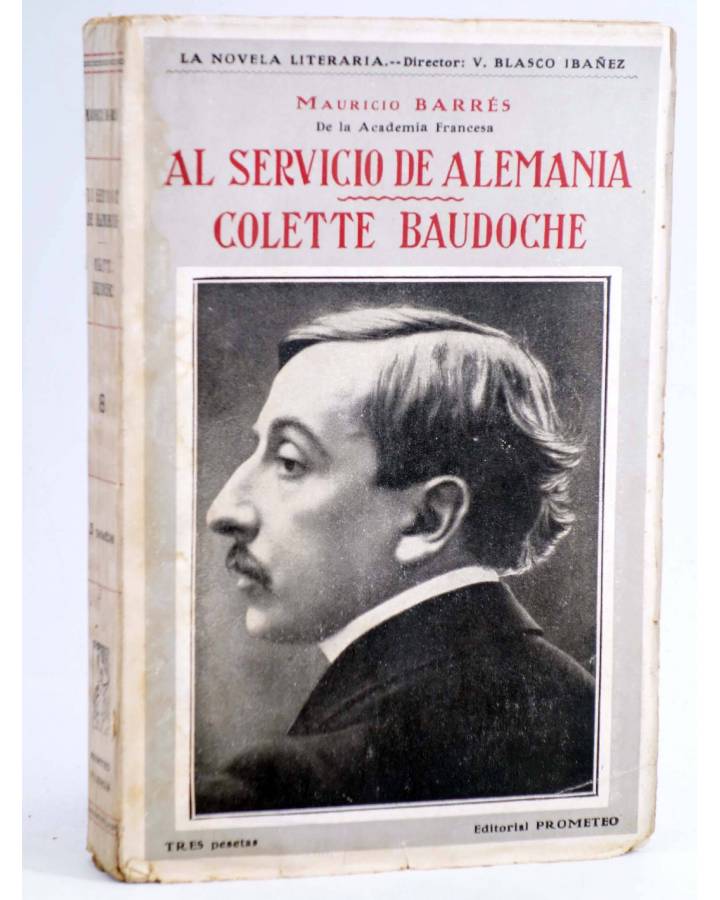 Cubierta de LA NOVELA LITERARIA. AL SERVICIO DE ALEMANIA / COLETTE BAUDOCHE (Mauricio Barrés) Prometeo 1918