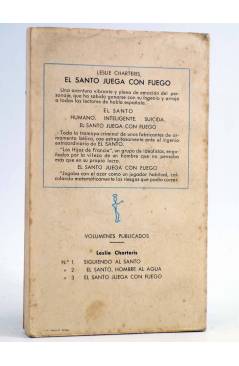 Contracubierta de EL SANTO 3. EL SANTO JUEGA CON FUEGO (Leslie Charteris) Luis de Caralt 1957